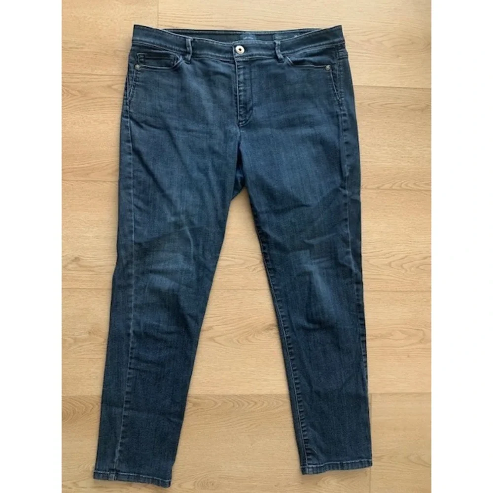 J.Jill Authentic Fit Slim Ankle Jeans Womens 14 Dark Wash Denim Stretch Pants